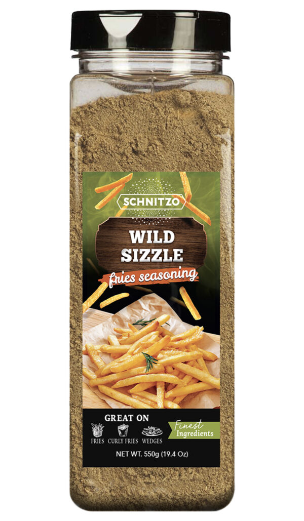 Wild Sizzle fries seasoning in 32Oz shaker bottle